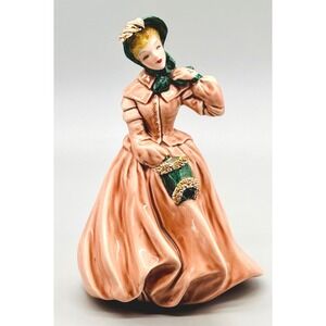 Florence Ceramics Clarissa Figurine Pink Victorian Lady Pasadena California